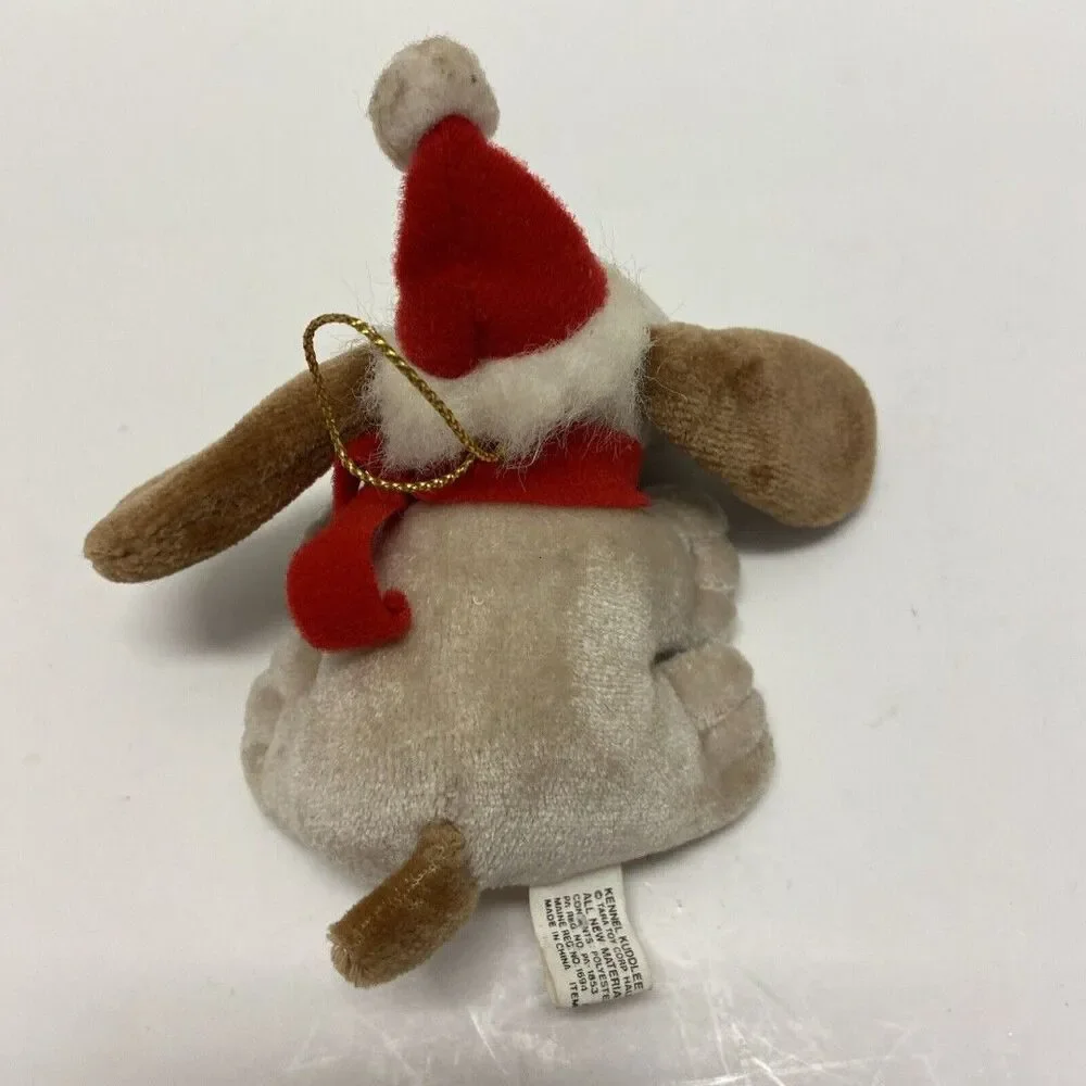 Vintage Kennel Kuddlee Pup Miniature Stuffed Plush Puppy Dog Ornament Christmas